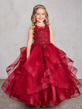 Beautiful Organza Horse Tail Ruffled Pageant Dress For Girls